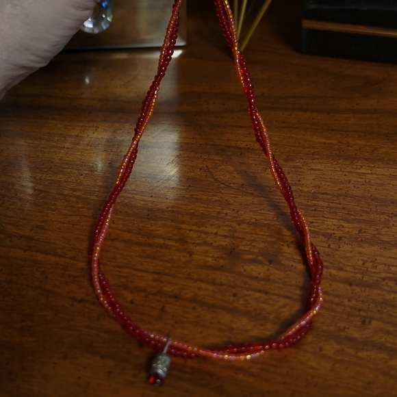 Two tone wrapped bead necklace - Picture 2 of 4